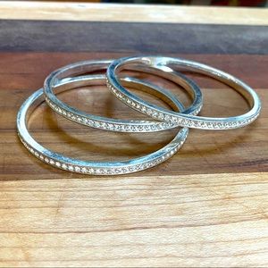 Set of 3 diamond bangles